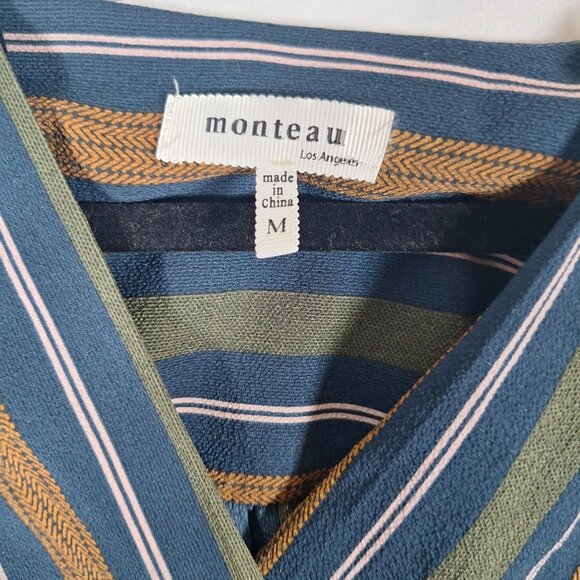 Monteau cold shoulder striped shirt size medium - Picture 4 of 7